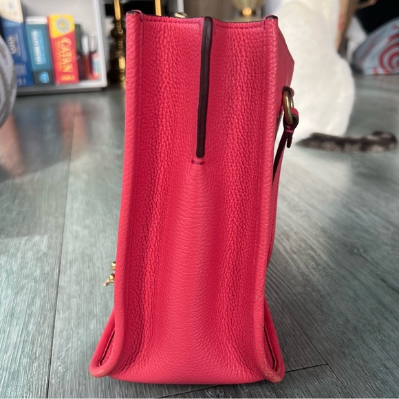 COACH Tyler Carryall 28 pink leather tote bag gold hardware - Picture 7 of 14